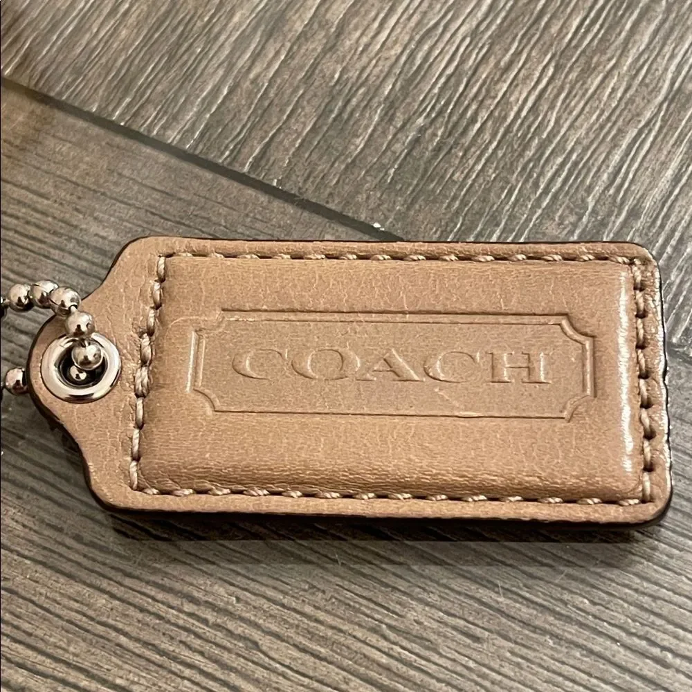 Coach Replacement Hangtag Art Sateen Maggie 17055 Taupe Color Leather